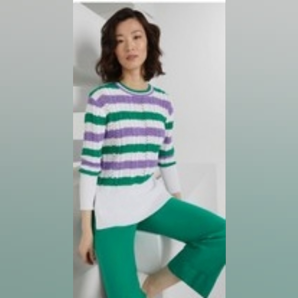 NWT ETCETERA | Striped Knit Sweater
